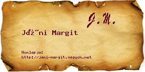 Jáni Margit névjegykártya
