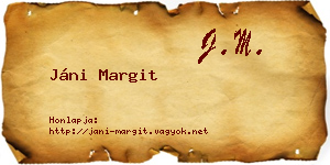 Jáni Margit névjegykártya