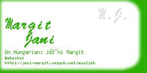 margit jani business card